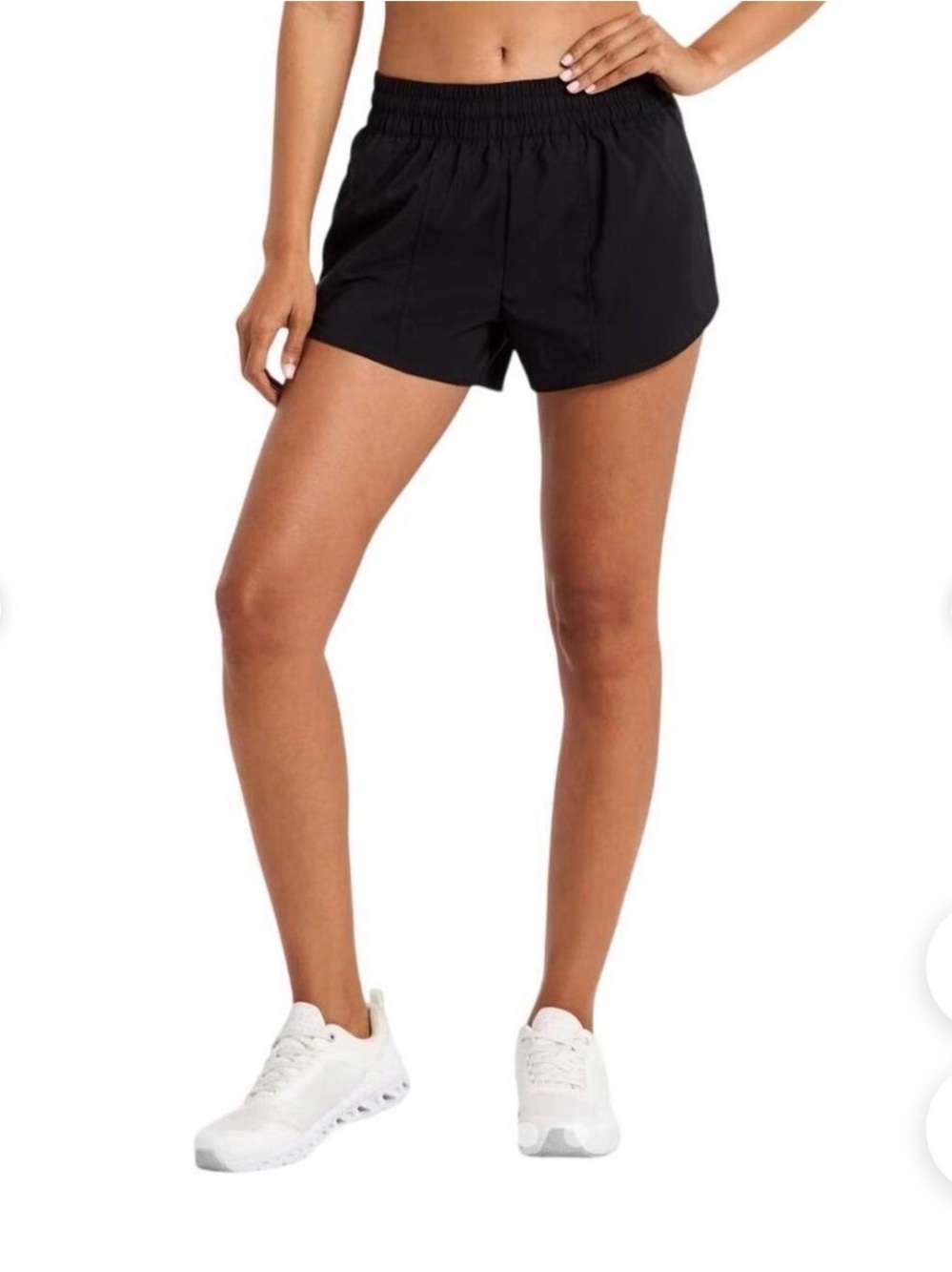 all in motion Black Elastic-Waist Athletic Shorts